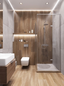 Amenajare baie mici dimensiuni - amplasare cabina de dus