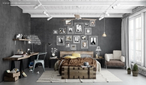 Sugestie decor in stil masculin